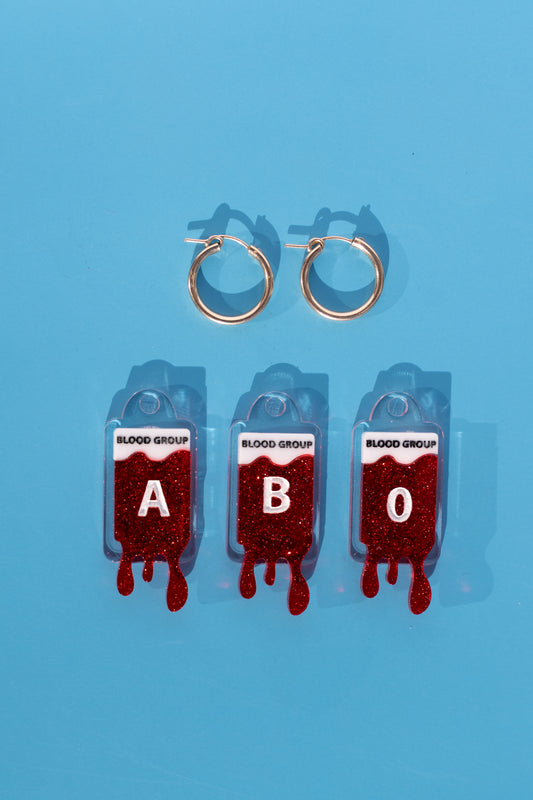 Blood Bag Hoop Earrings