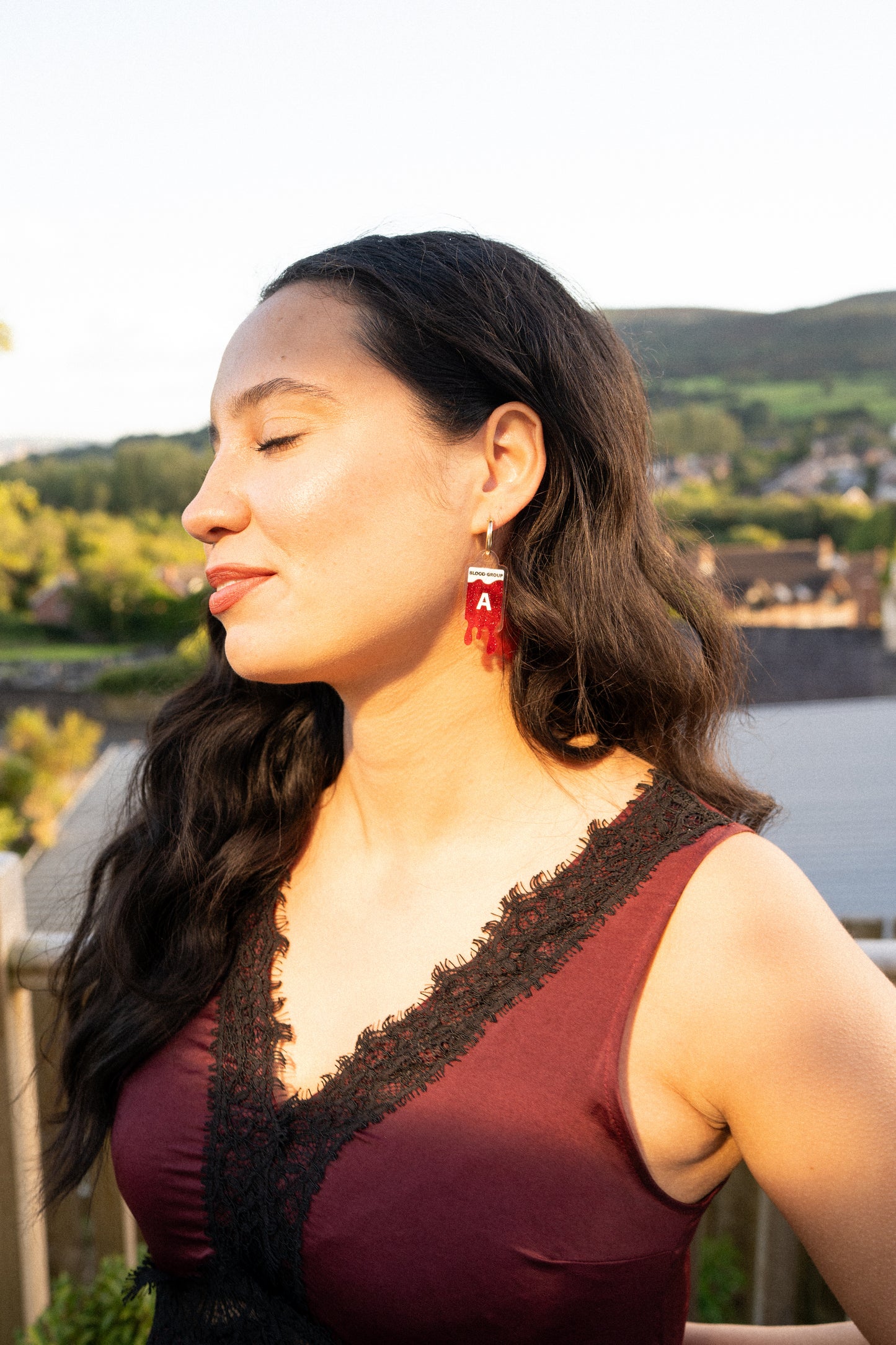 Blood Bag Hoop Earrings