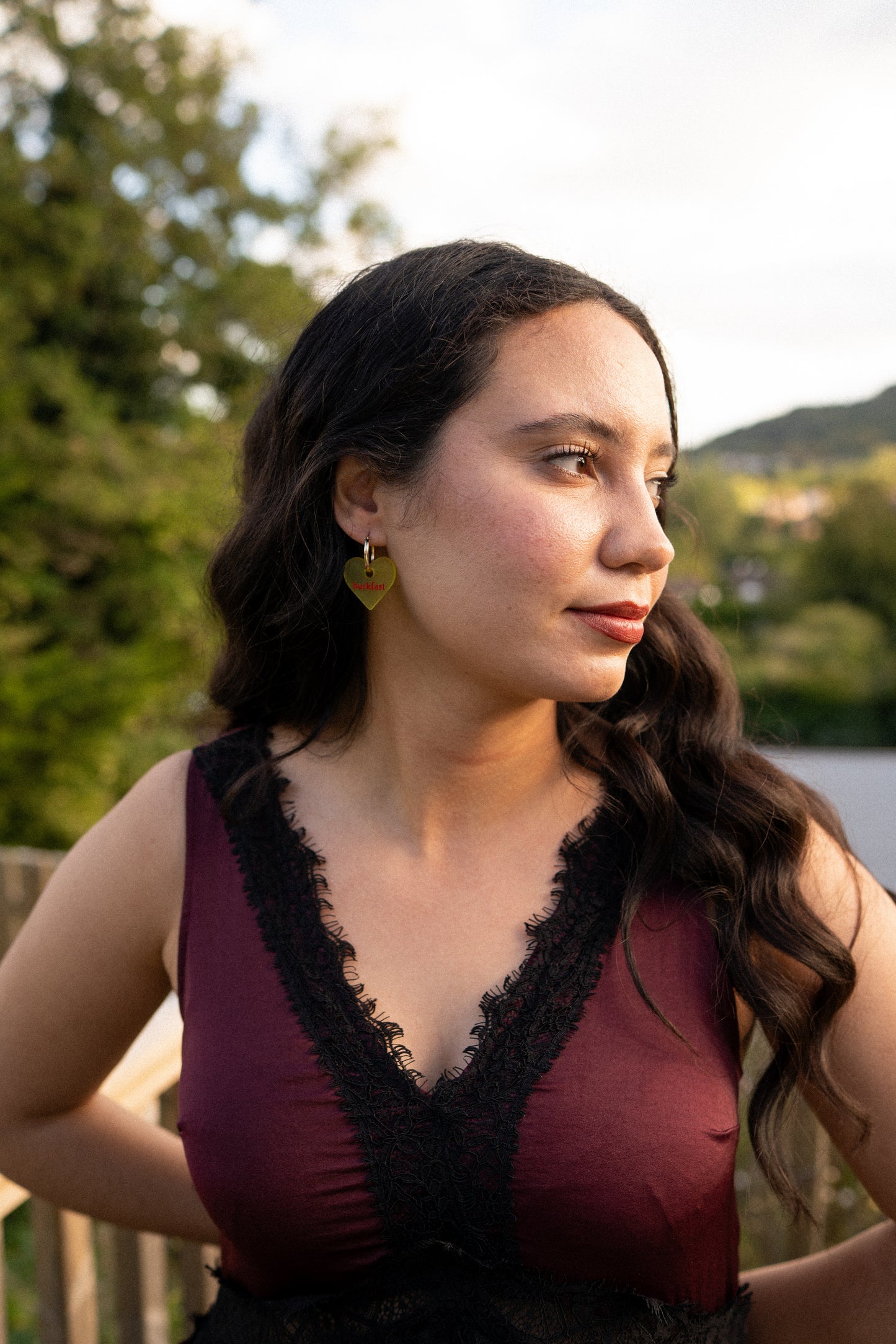 Buckfast Heart Hoop Earrings
