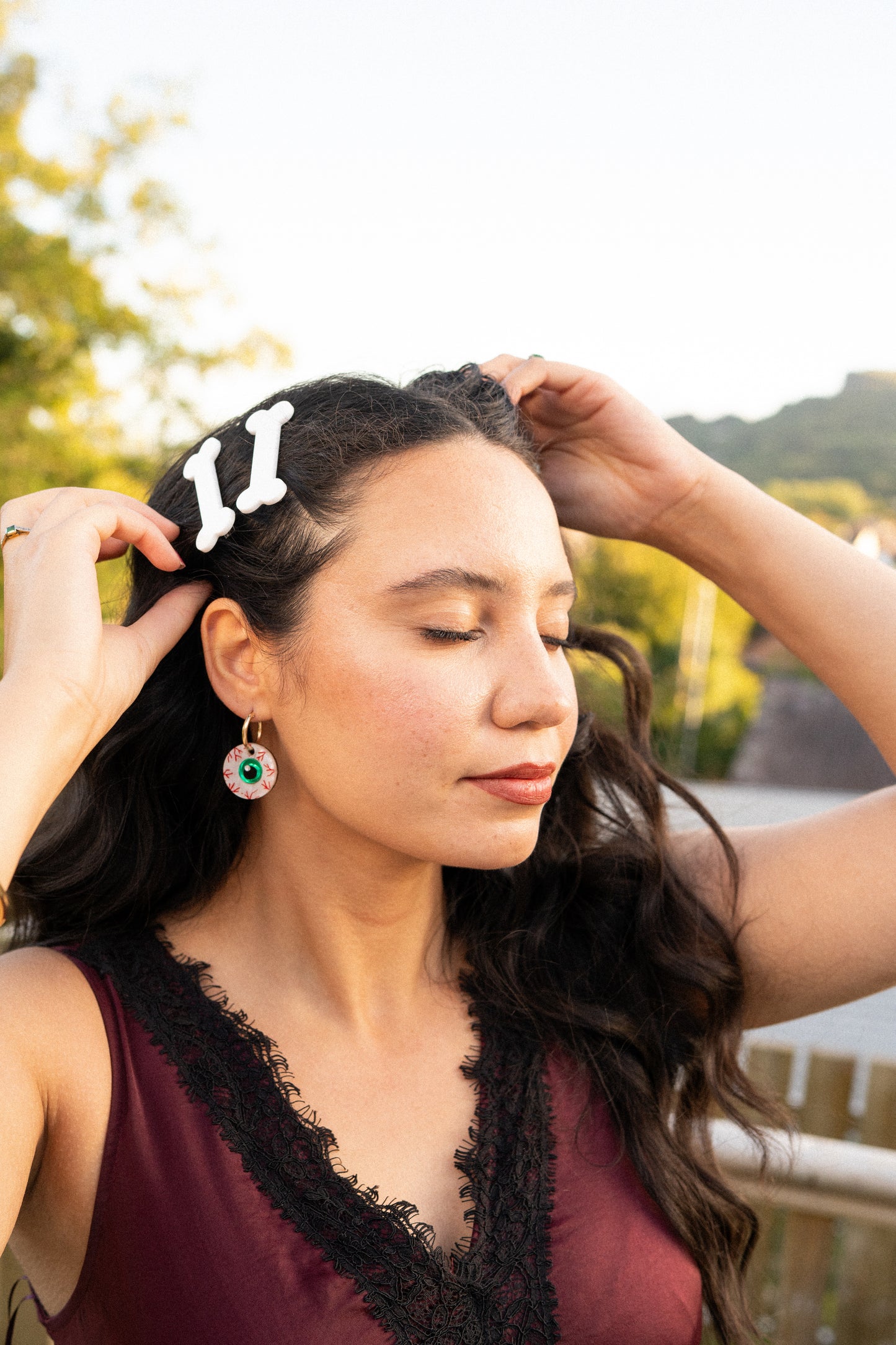 Bone Hair Clips - Set of 2