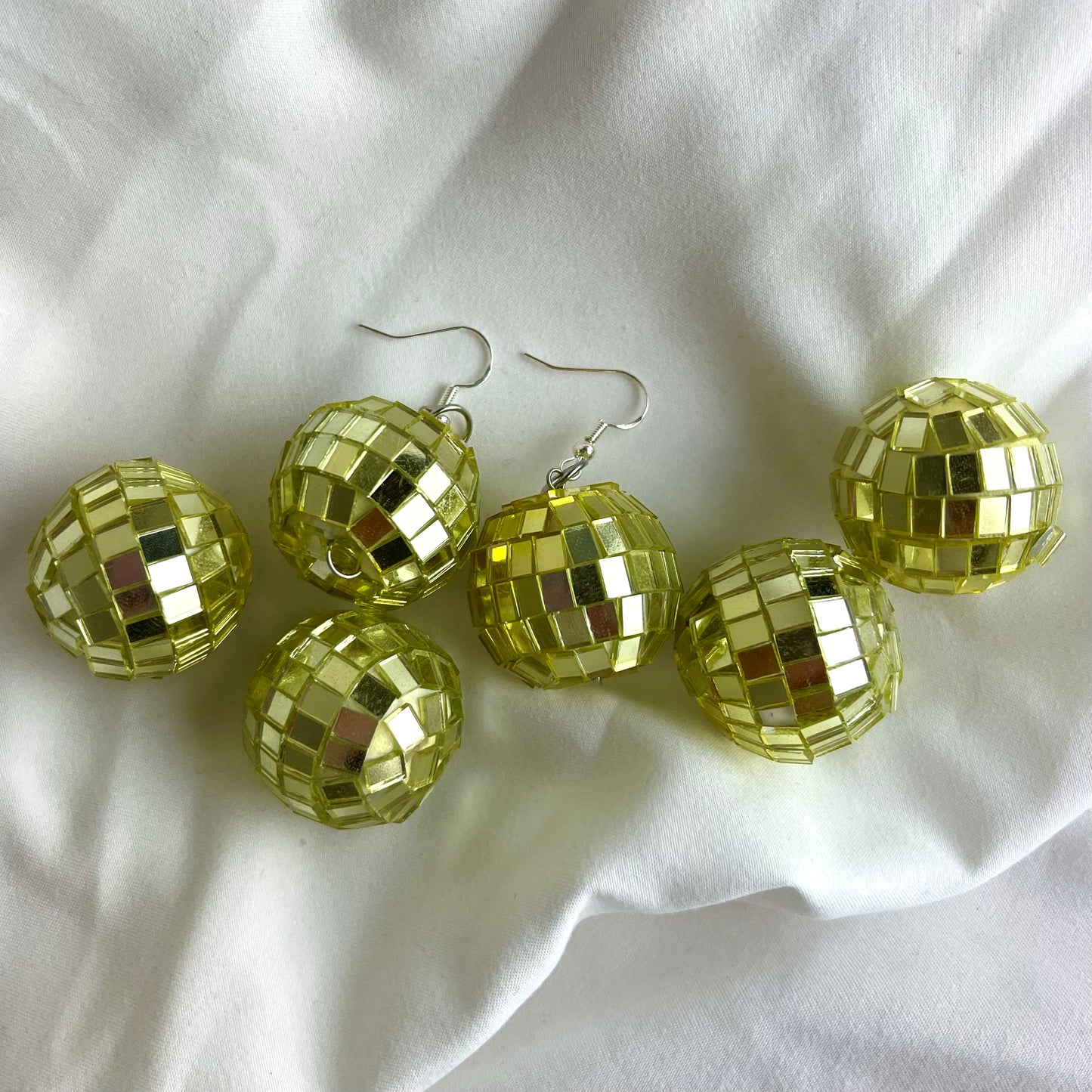 Gold Disco Ball Earrings - Cuteryko