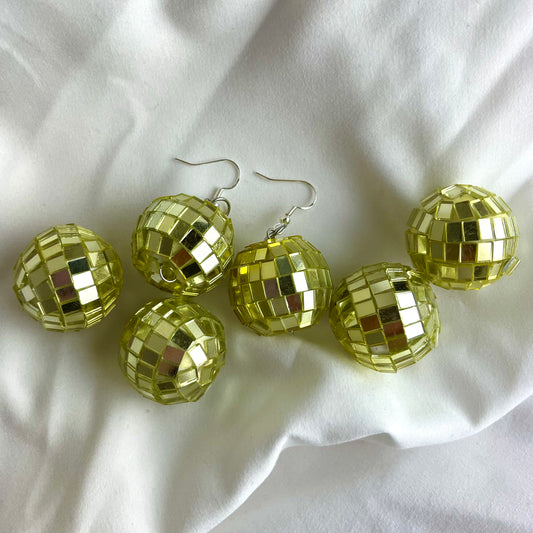 Gold Disco Ball Earrings - Cuteryko