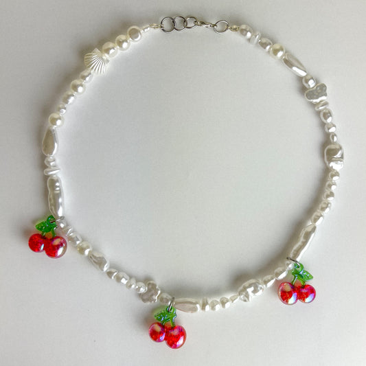 Cherry Pie Pearl Necklace