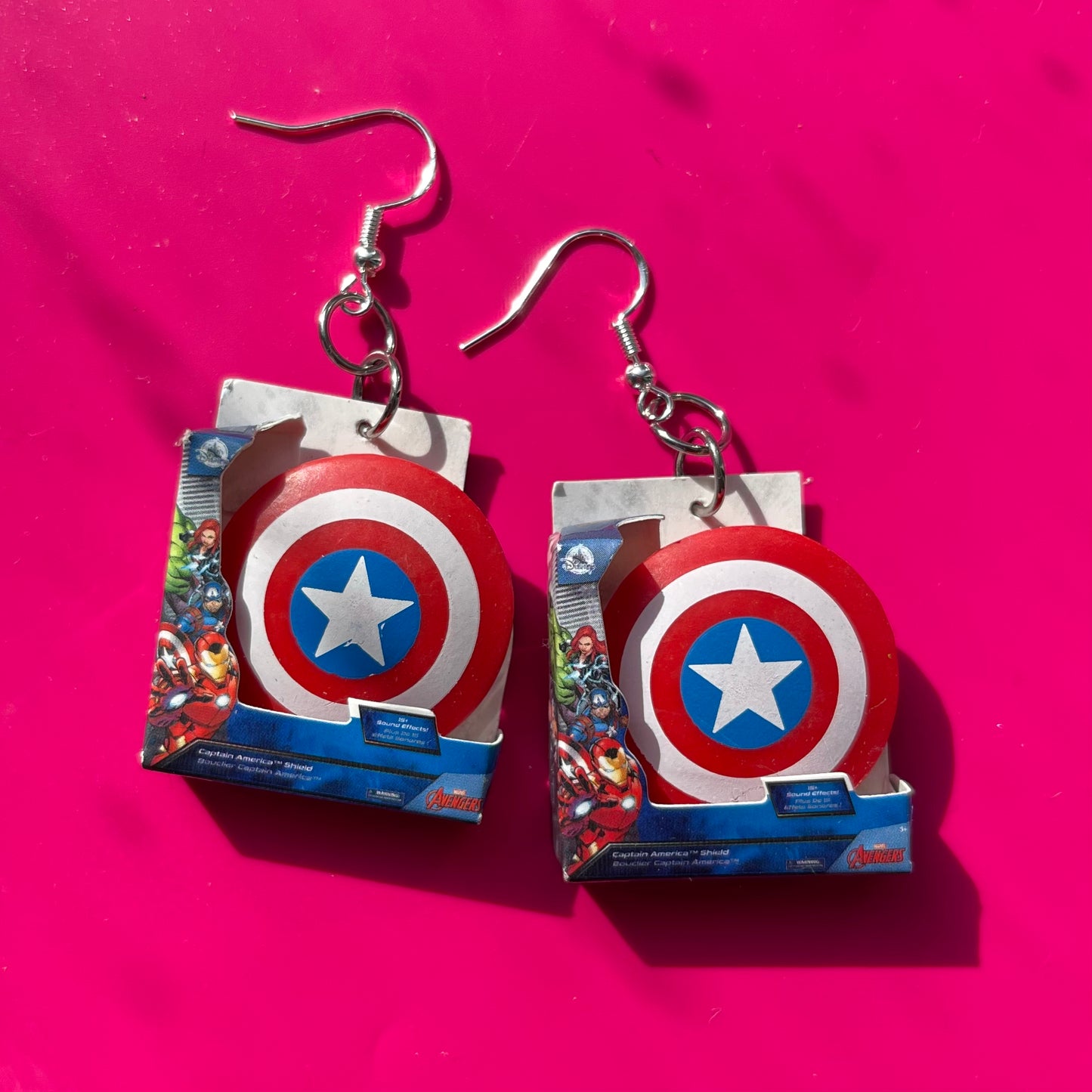 Captain America Shield Earrings