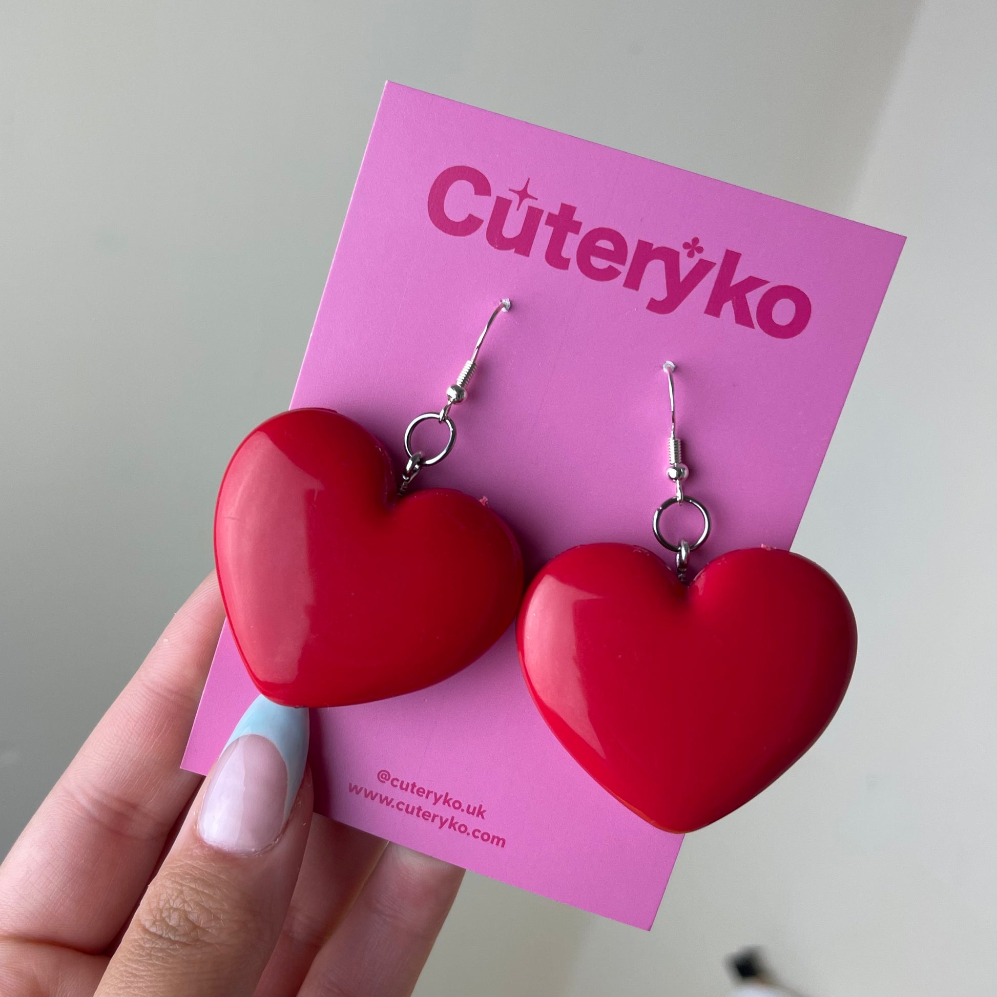 Heart Mirror Earrings - Cuteryko