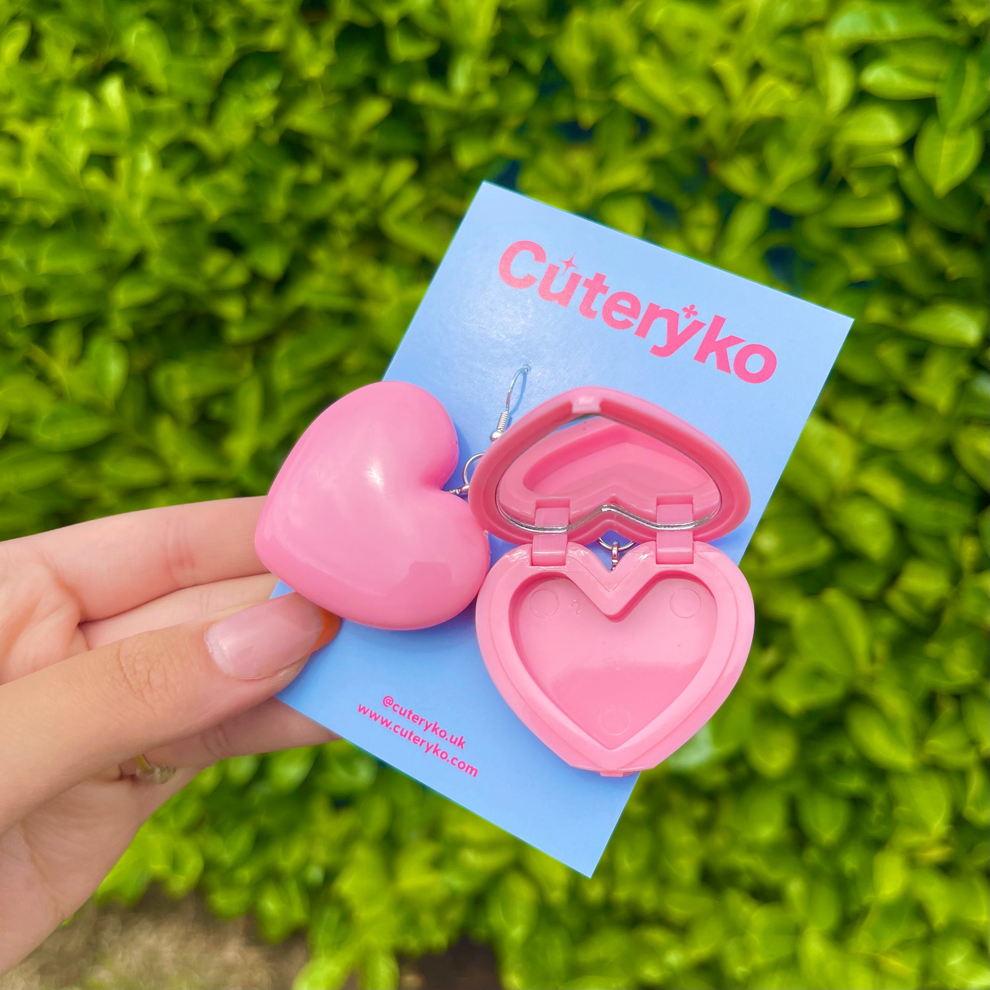Heart Mirror Earrings - Cuteryko
