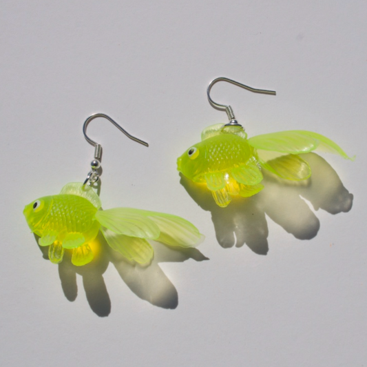 Yellow Fish Earrings