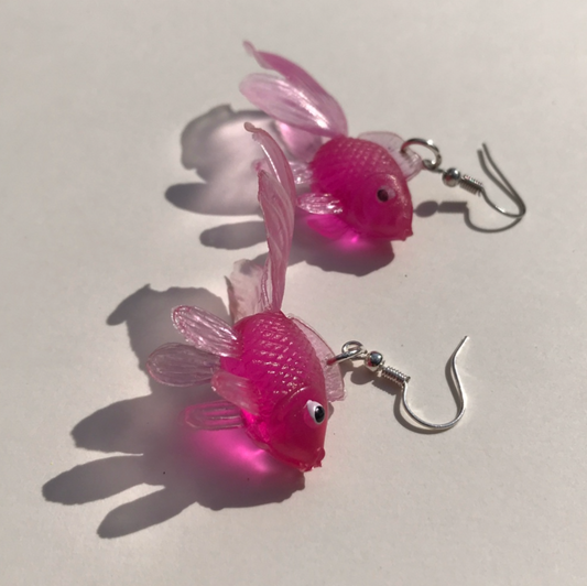 Purple Fish Earrings