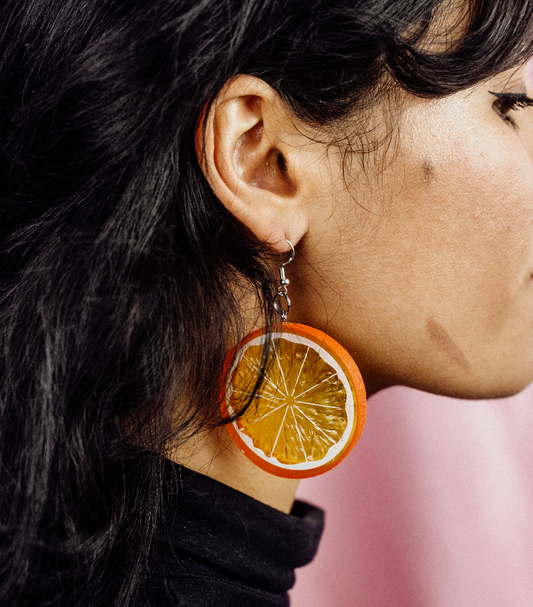 Orange Slice Earrings