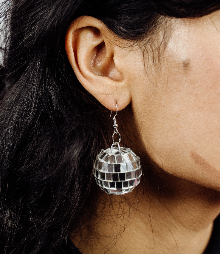 Mini Disco Ball Earrings