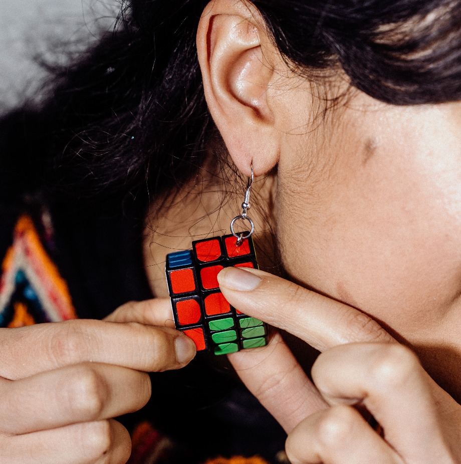 Puzzle Cube Earrings - Cuteryko