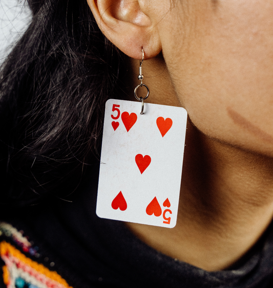 Mini Playing Card Earrings