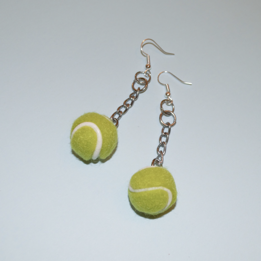 Pendientes mini pelota de tenis