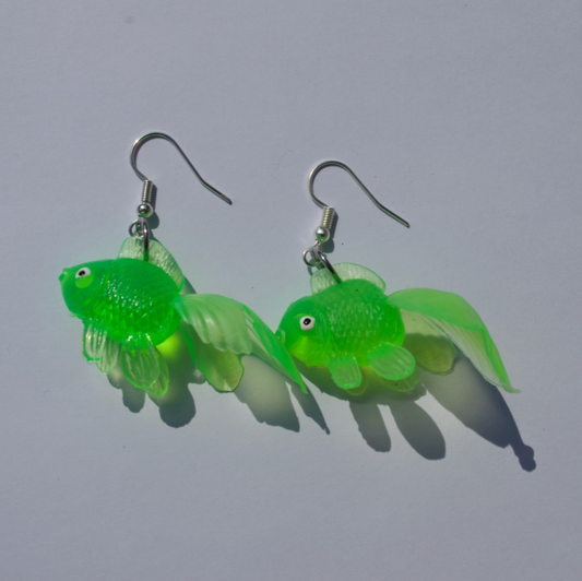 Green Fish Earrings