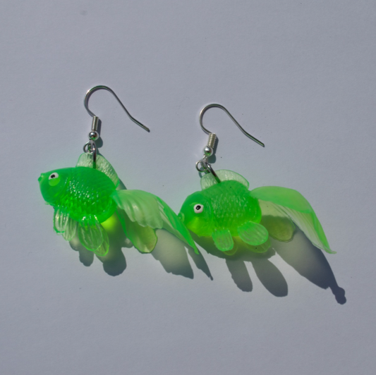 Green Fish Earrings - Cuteryko
