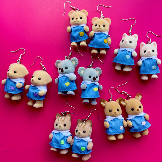 Sylvanian Families Nursery Playmates Earrings - Cuteryko