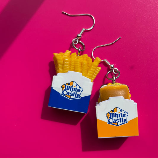 White Castle Burger and Fries Earrings