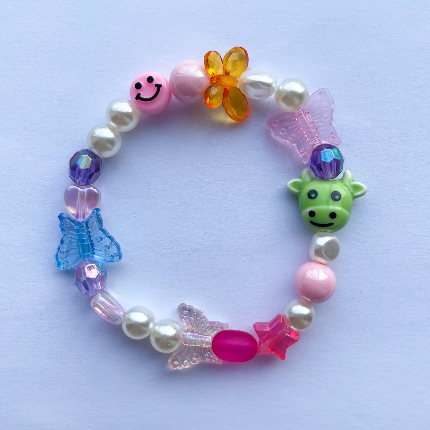 Sally the Cow Beaded Bracelet