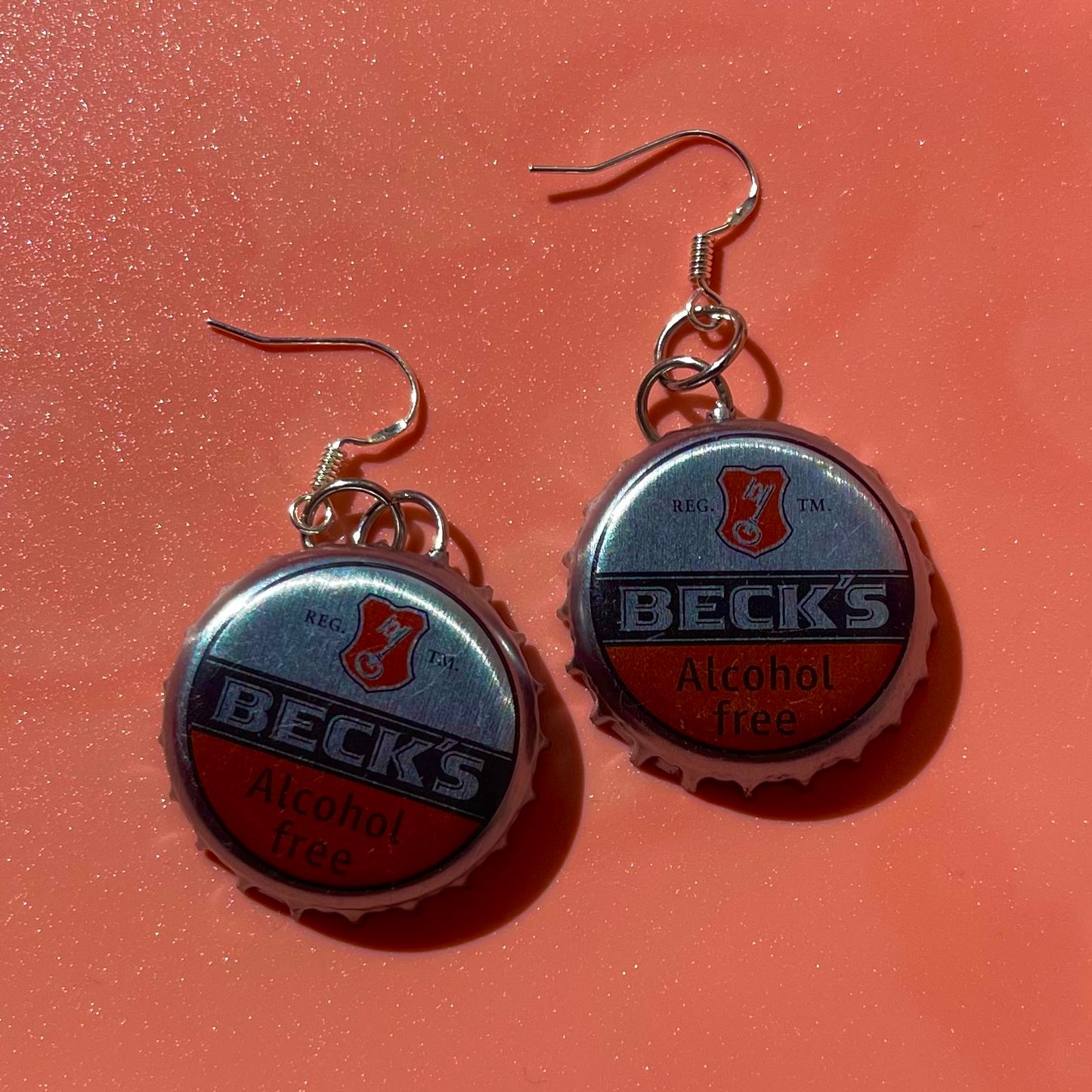 Beck’s Alcohol Free Bottle Cap Earrings