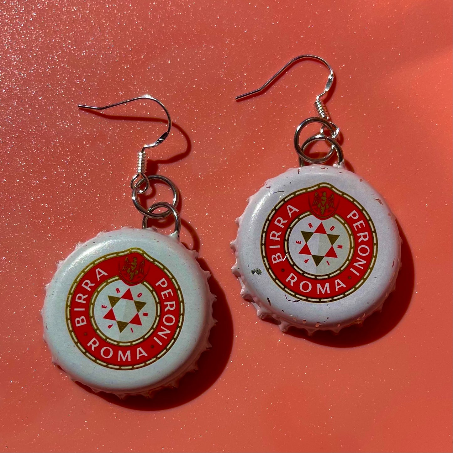 Peroni Bottle Cap Earrings