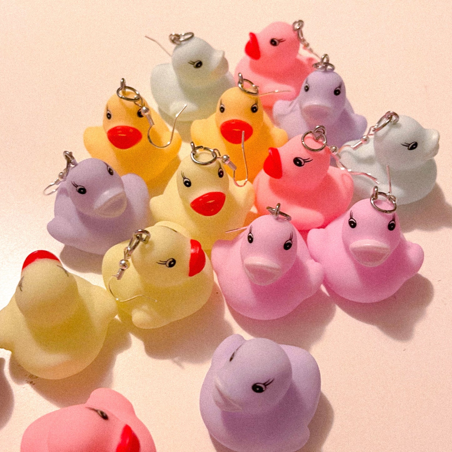Pastel Mini Rubber Duck Earrings - Cuteryko