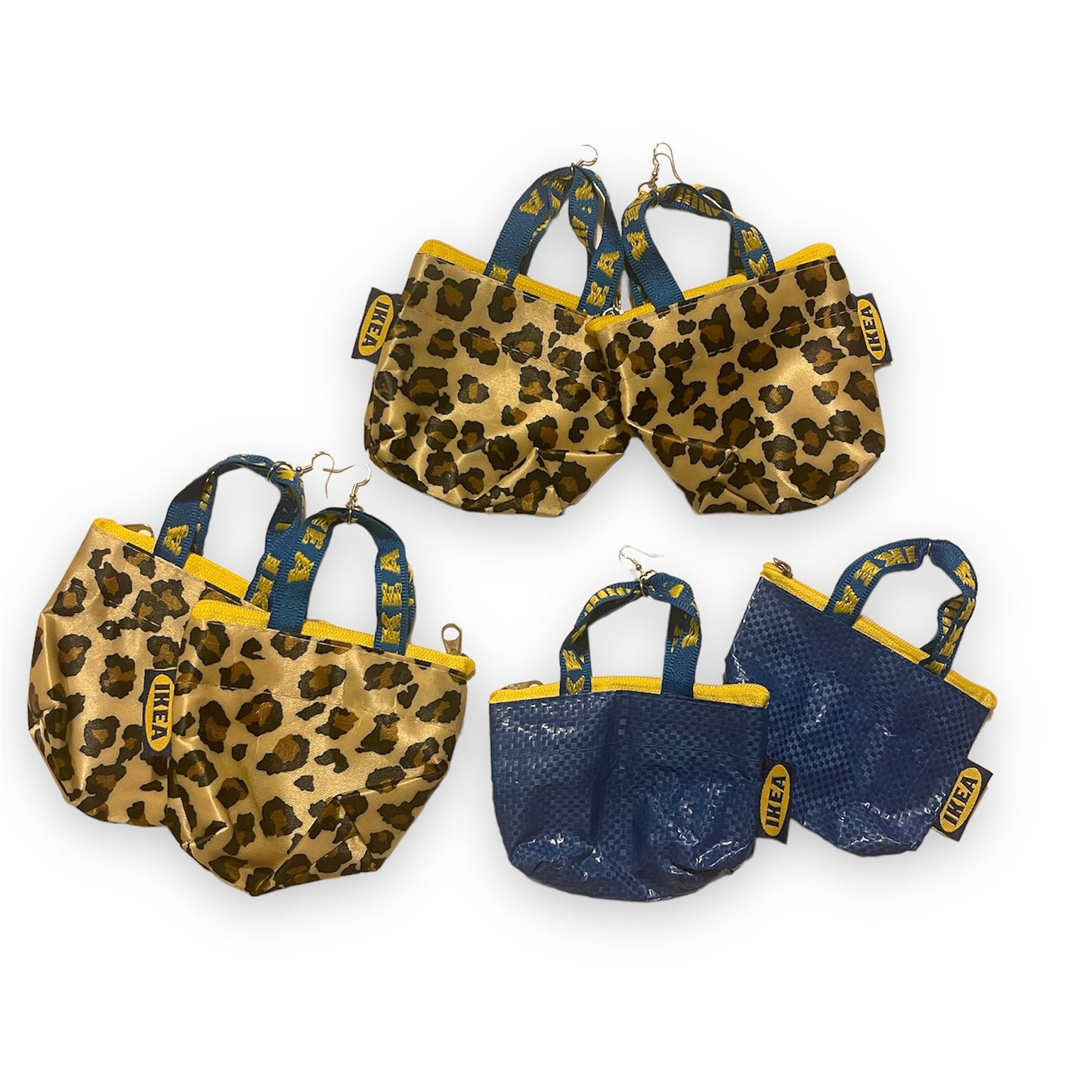 Leopard Print Ikea Bag Earrings