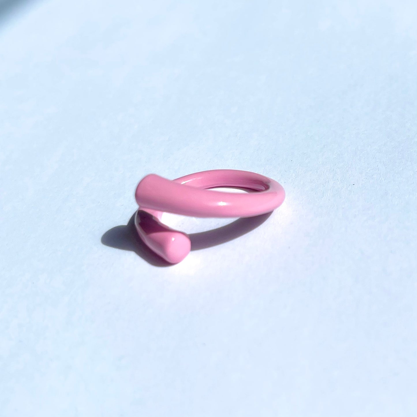 Pink Spiral Ring